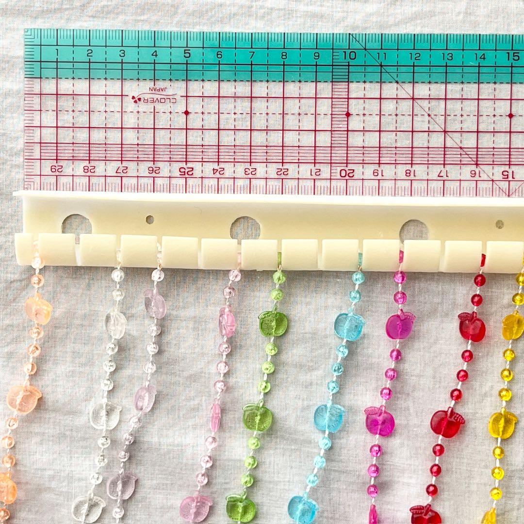 c234 ビーズのれん ビーズカーテン りんご レトロ インテリア