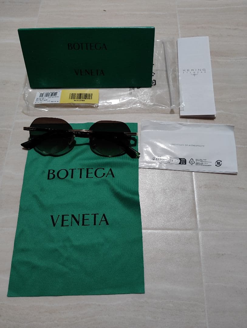 BOTTEGA VENETA リムレス ゴールドフレーム試着のみ付属品完備 - メルカリ