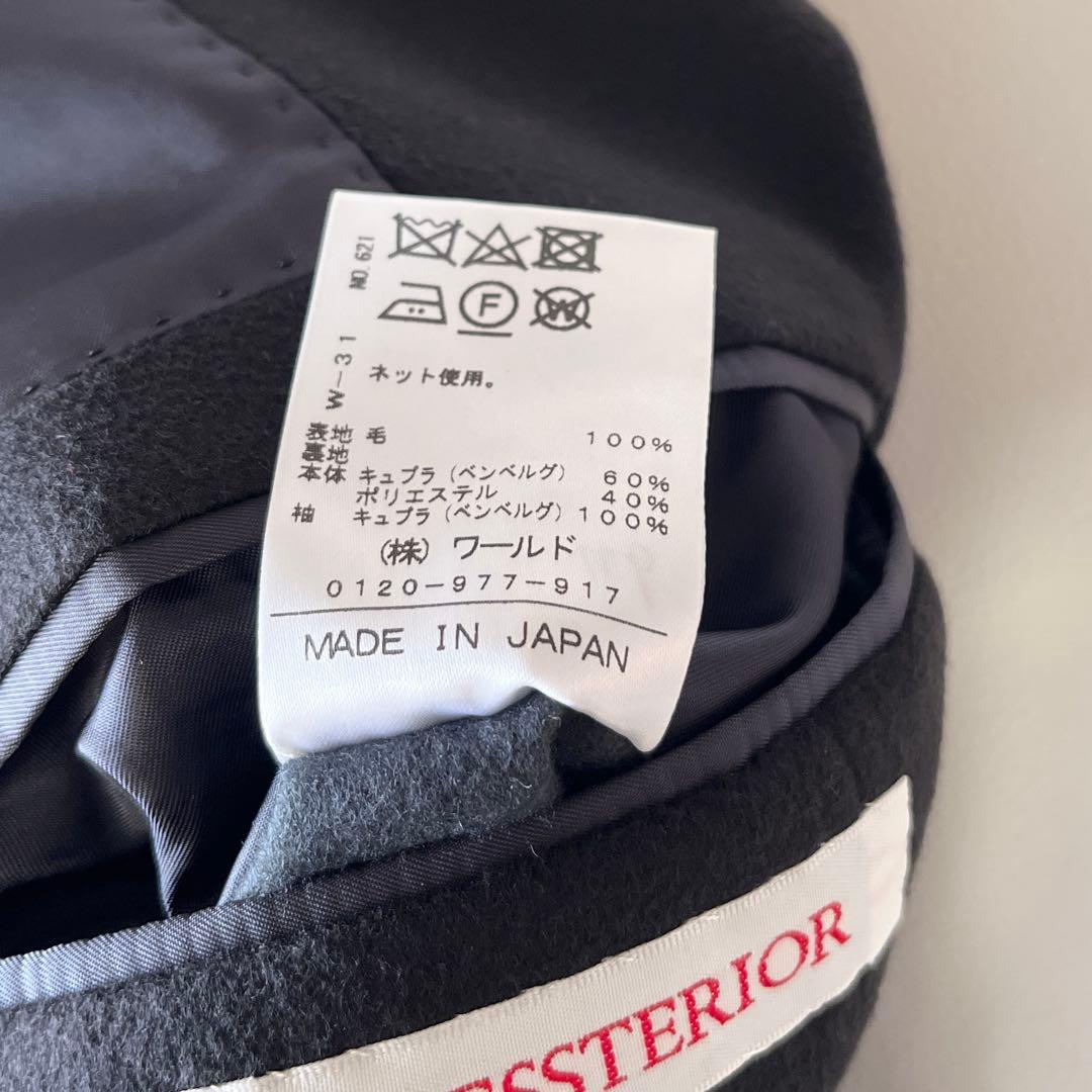 ▽美品✨ドレステリア ウール100％ チェスターコート 2B 濃紺 ビジネス