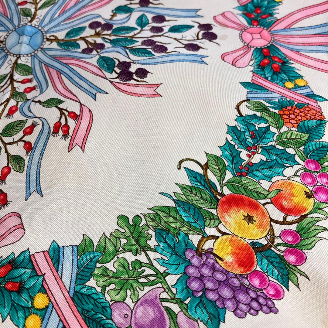 GUCCI スカーフ シルク ボタニカル フローラ 大判スカーフ オールド
