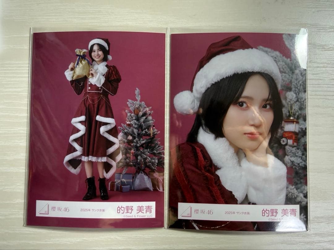 櫻坂 46 的野美青 生写真 2025年 サンタ衣装 ヨリ ヒキ セミコンプ