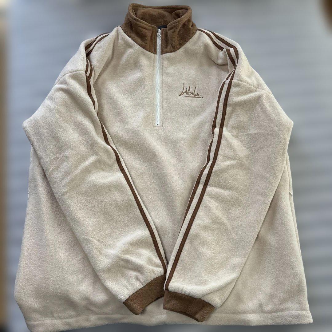 Libelice フリースハーフジップ XL ベージュ Libelice ハーフジップ