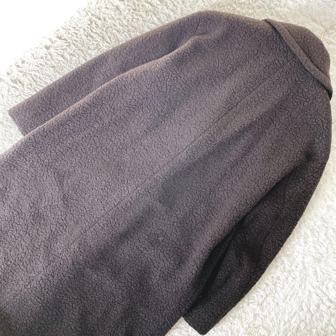 美品】23区 テディベアコート ボアコート ロングコート ブラウン M