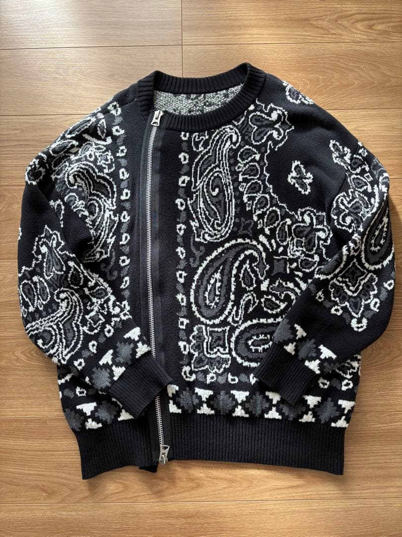 sacai ペイズリーニット キムタク着用 sacai ペイズリーニット - メルカリ