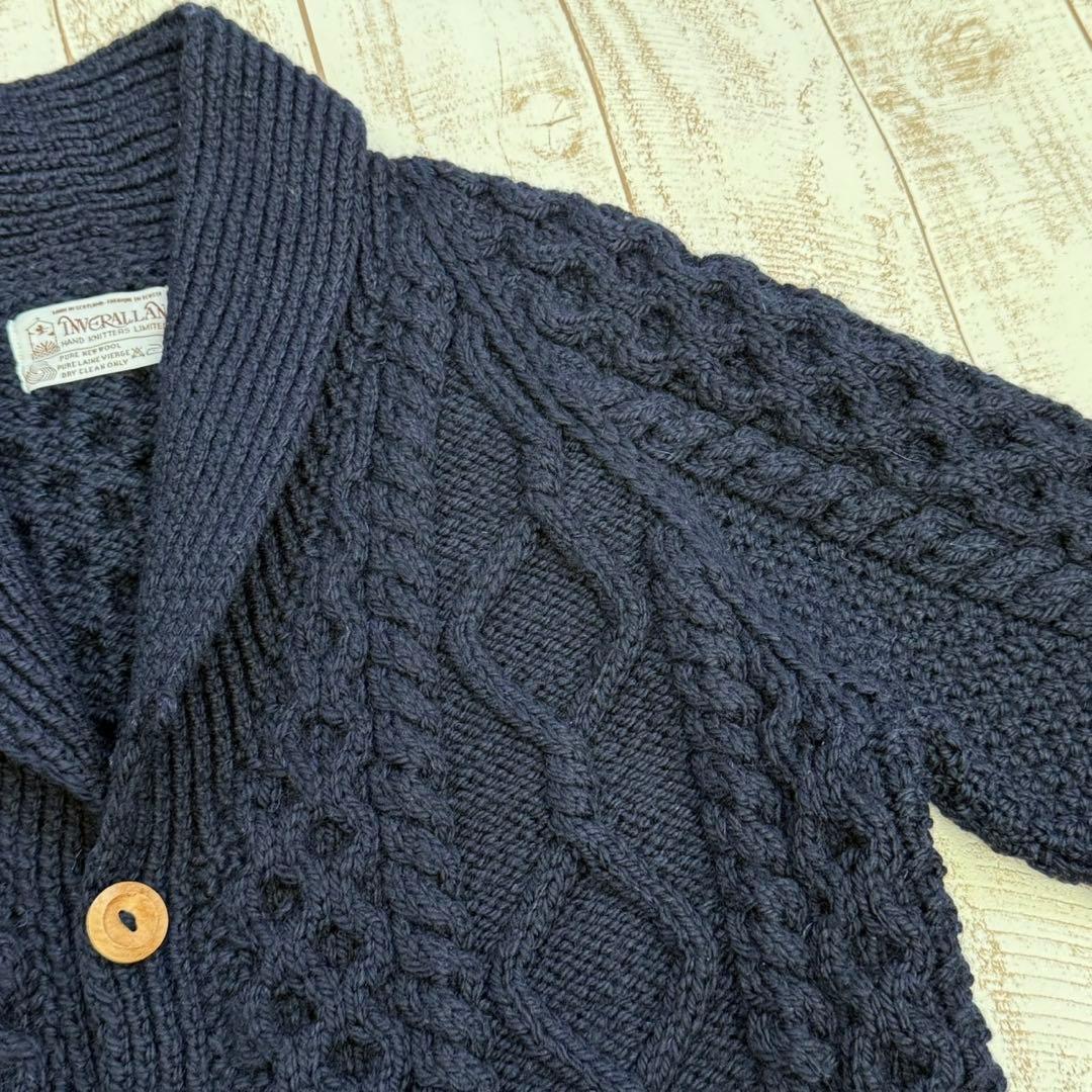 スコットランド製【インバーアラン】6A ショールカラーカーディガン