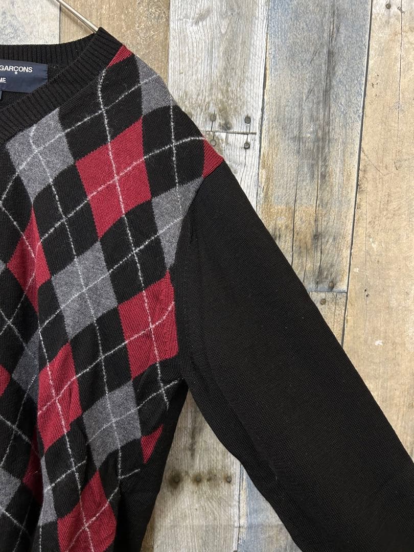 COMME des GARCONS HOMME アーガイル柄セーター ニット - メルカリ