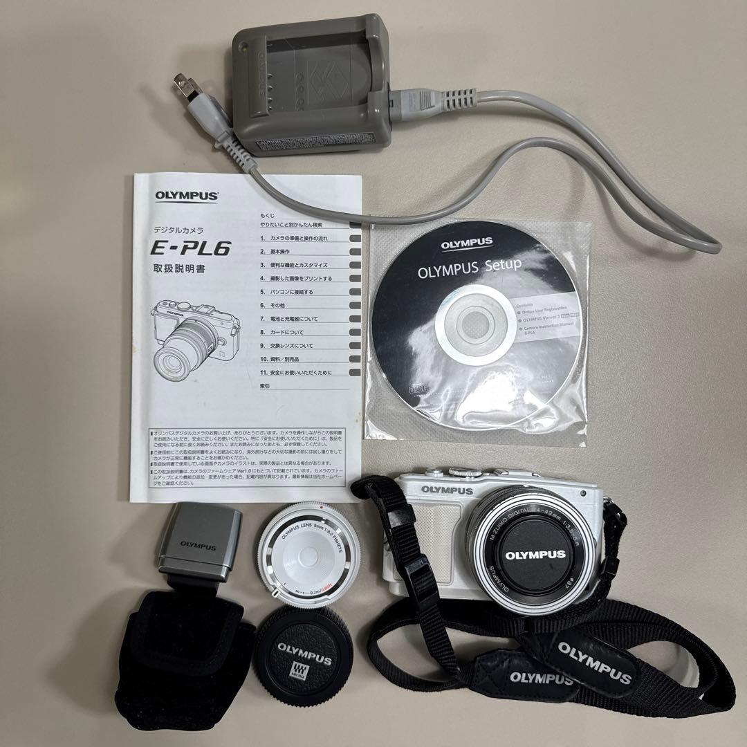 OLYMPUS E-PL6 ホワイト レンズ付き OLYMPUS PEN オリンパス ミラーレス一眼 Lite E-PL6 レンズキット