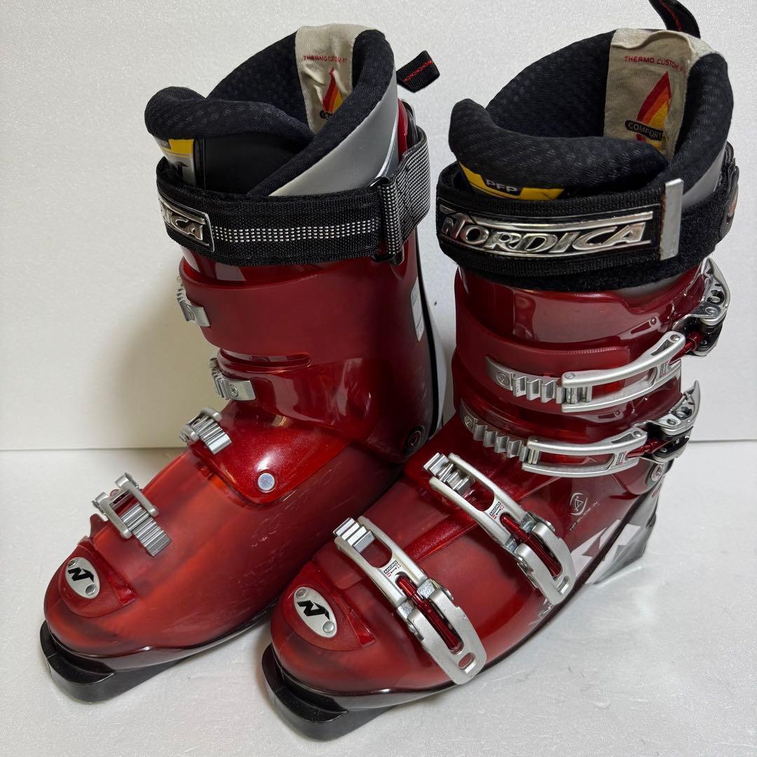 スキーブーツ 27CM27.5cm Nordicaレッド赤色初心者315mm - メルカリ