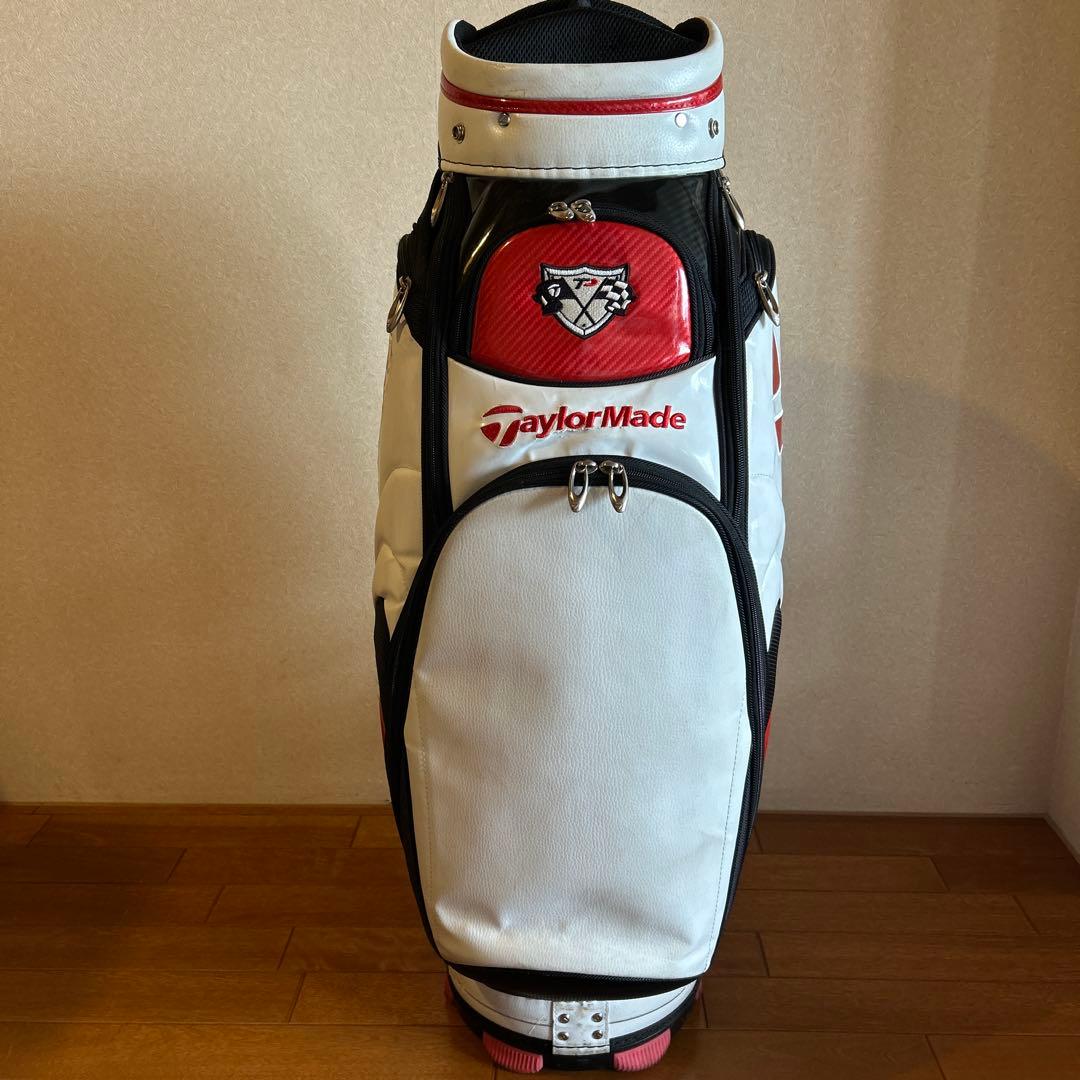 TaylorMade キャディバッグ ホワイト/レッド - メルカリ