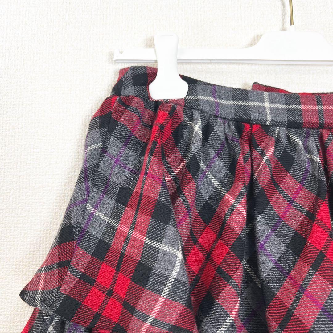 ヴィヴィアンウエストウッド ティアード ミニ スカート チェック 変形
