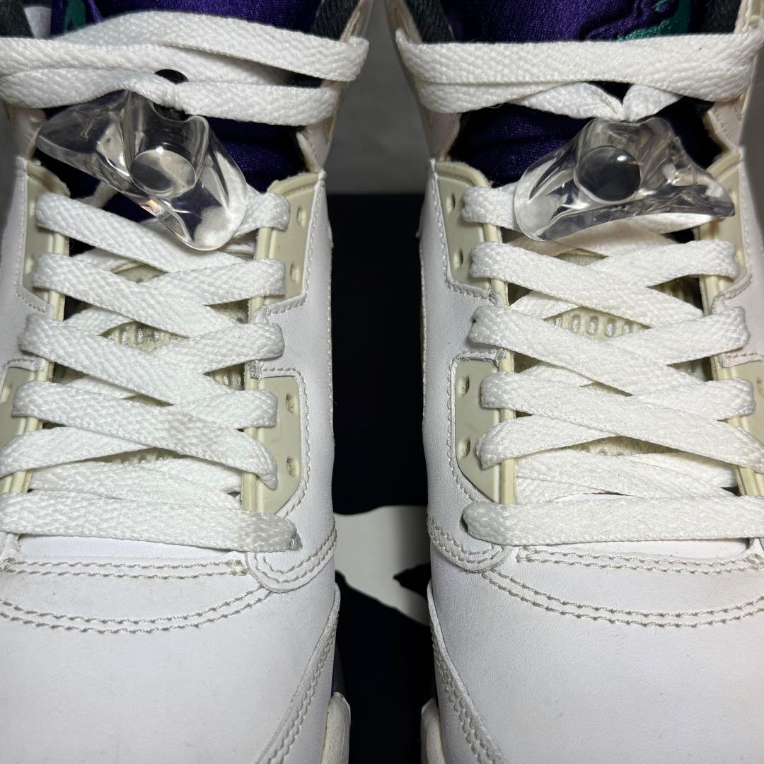AIR JORDAN 5 レトロ 6.6Y 2013年ホワイト×パープル