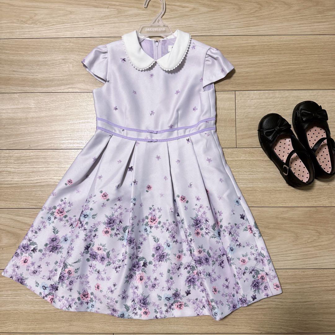 ショパン 入学式 パネルフラワーアンサンブル 120 美品 パンプス ソックス