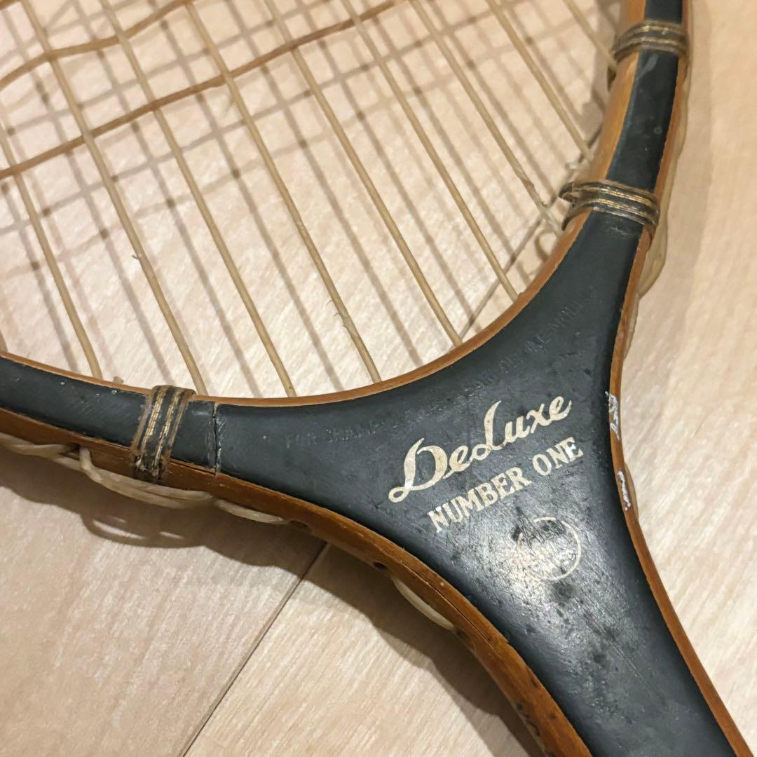 KAWASAKI DELUX NUMBERONE 木製テニスラケット no100 カワサキ - お