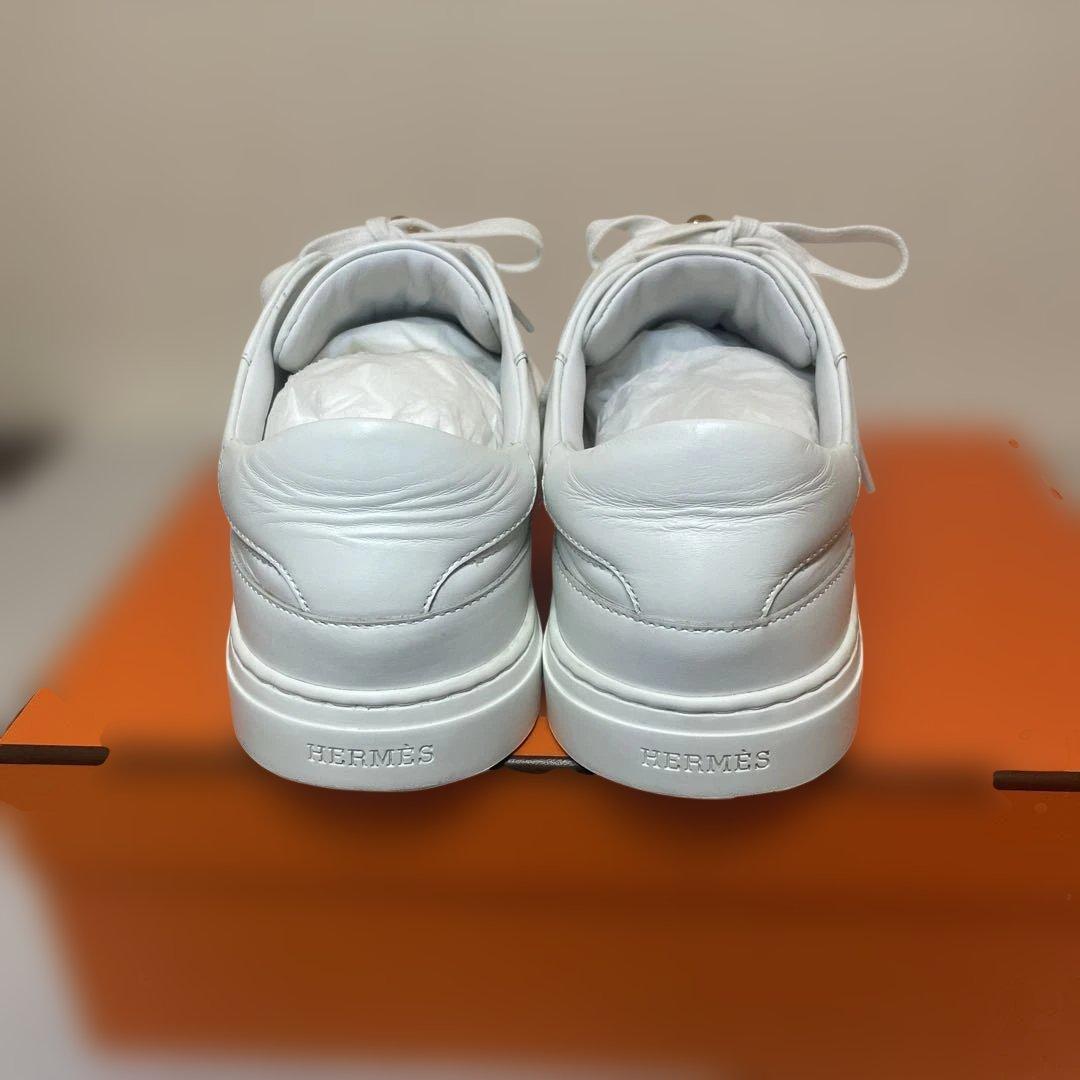 ☆HERMES☆デイ ケリーバックルピンクゴールドスニーカーサイズ37.5