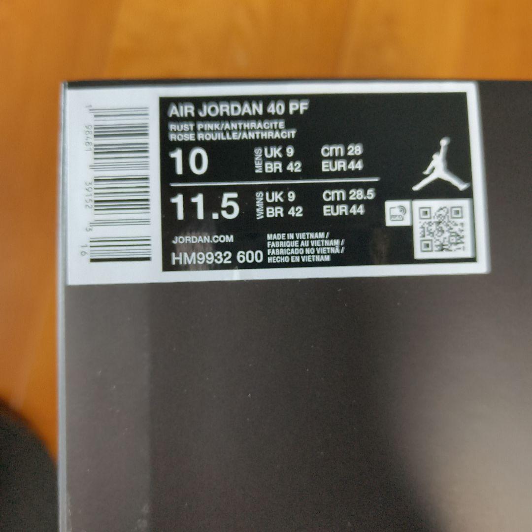 シューズ(男性用) AIR JORDAN 40 (28.0cm) Dusty Rose