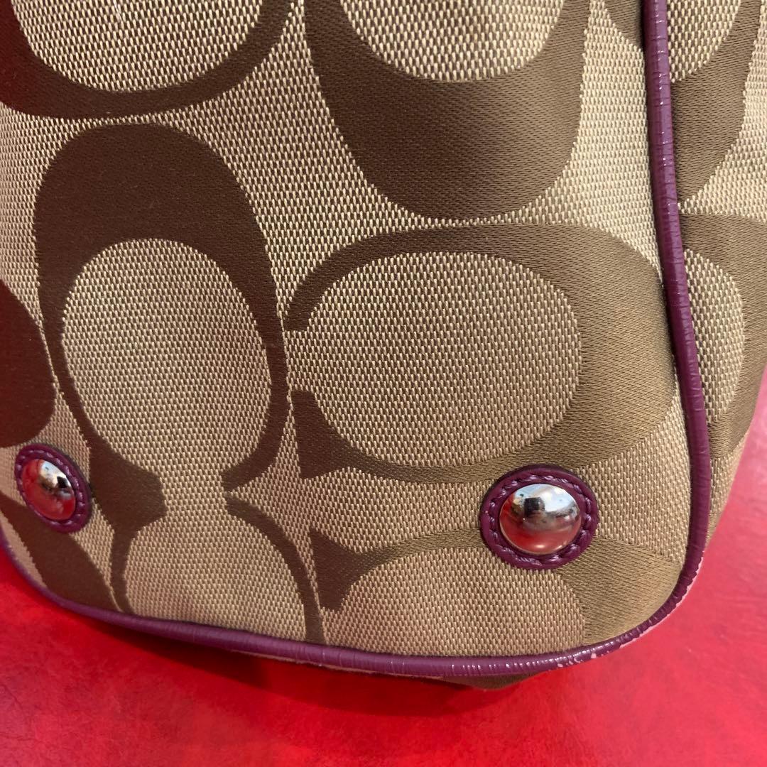 コーチ がま口ハンドバッグ coach - メルカリ