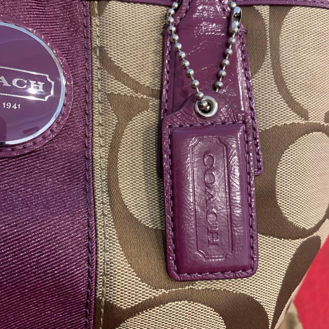 コーチ がま口ハンドバッグ coach - メルカリ