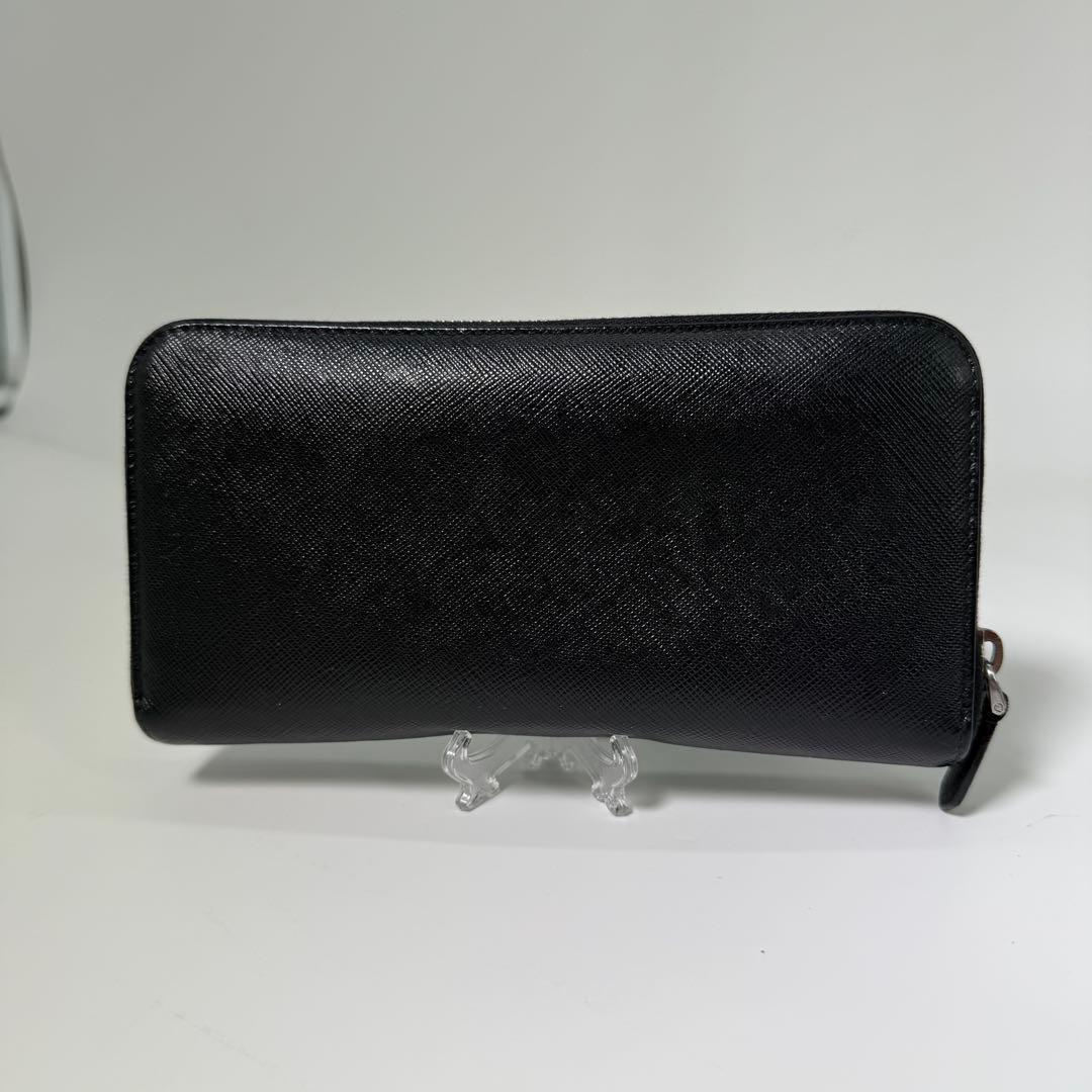 《美品》PRADA プラダ 長財布 ラウンドファスナー サフィアーノレザー