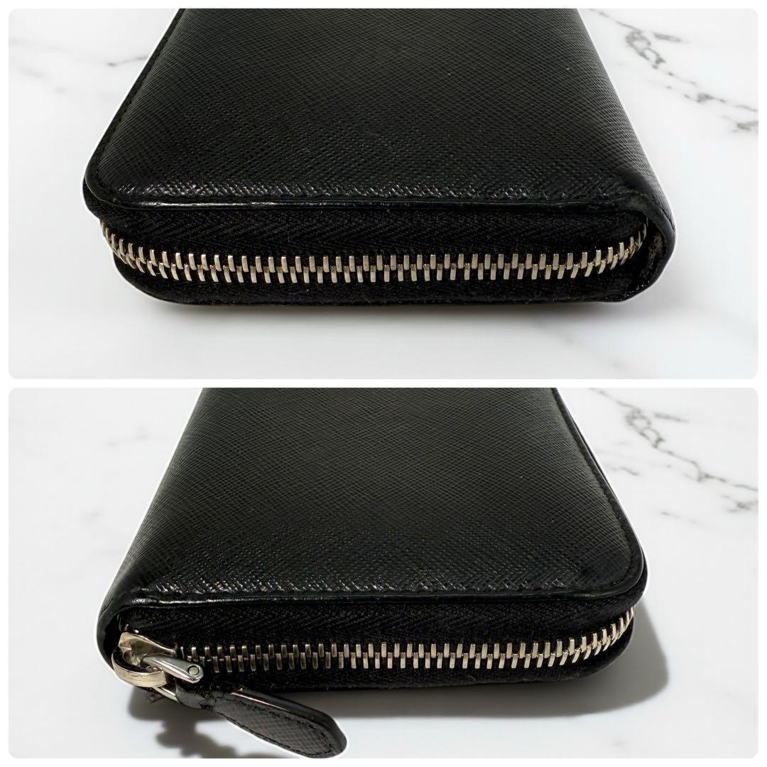《美品》PRADA プラダ 長財布 ラウンドファスナー サフィアーノレザー