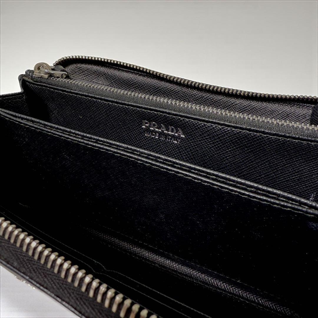 《美品》PRADA プラダ 長財布 ラウンドファスナー サフィアーノレザー