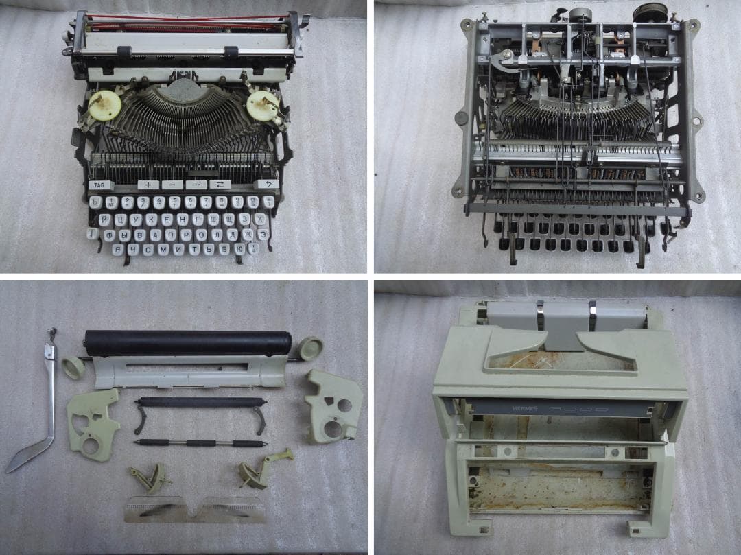 完動品 HERMES 3000 エルメスタイプライター ロシア語 カスタムカラー