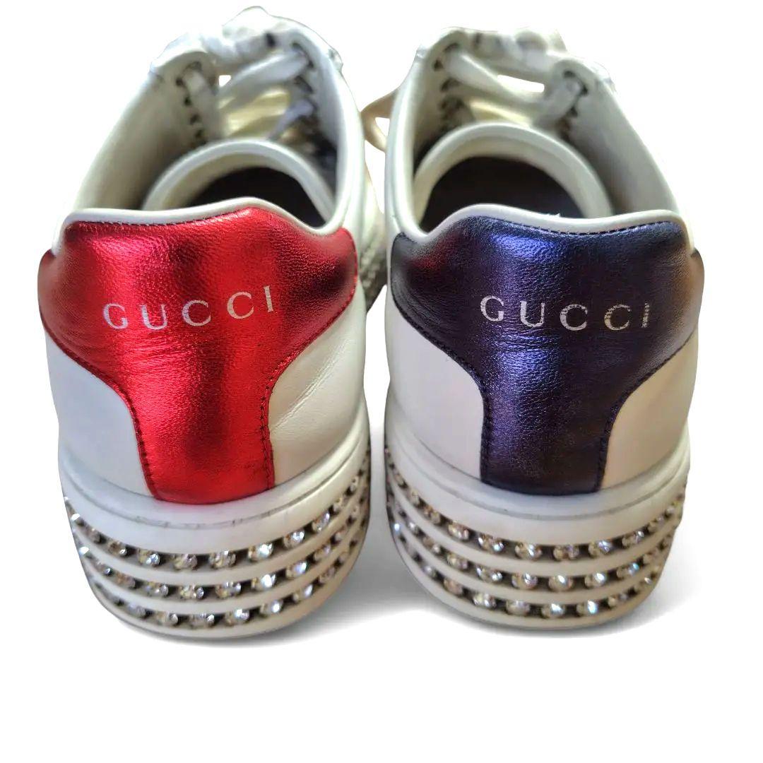 ケロッピー様専用GUCCI グッチ エース クリスタルシェリースニーカー