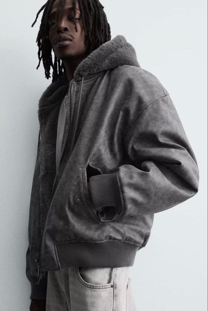 ZARA リバーシブルフェイクレザーボンバージャケットXXLサイズ - メルカリ