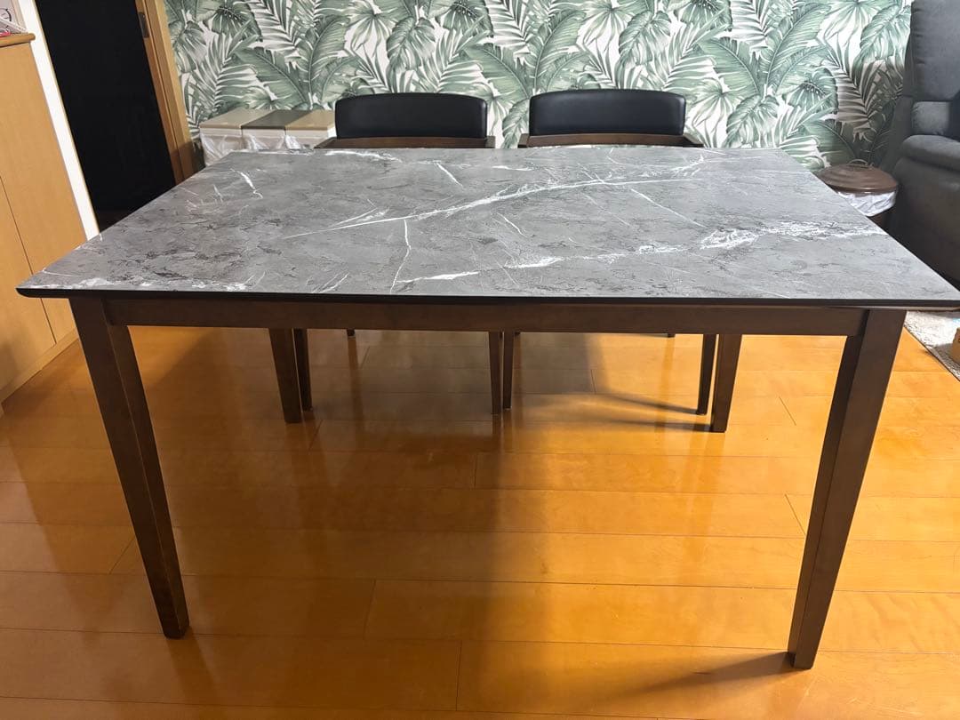 グレー 大理石調 ダイニングテーブル 輸入家具 大理石調ダイニングセット7P 幅180cm グレー HOBANG｜モダン
