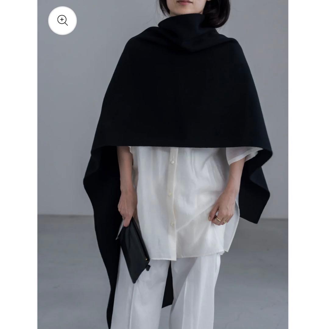 未使用】digne throw shawl coat black - メルカリ