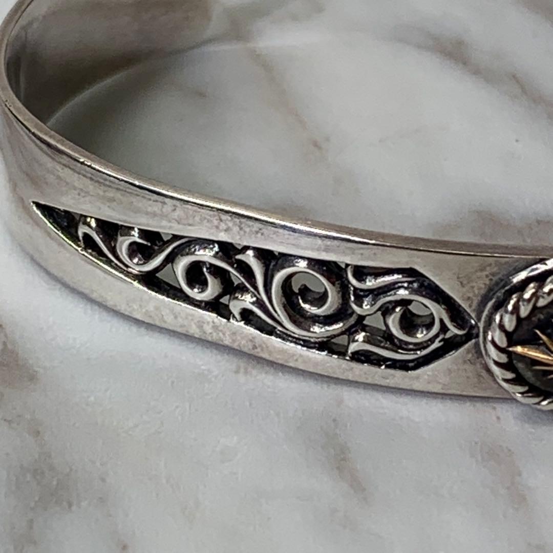 30.7g SAAD バングルブレスレット シルバー925 太陽神 刻印