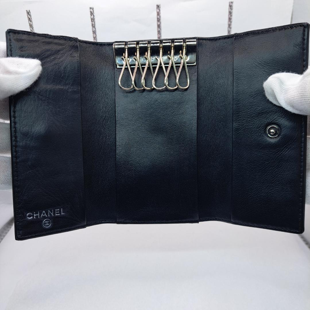 CHANEL 高級感 キーケース エンメル ブラック