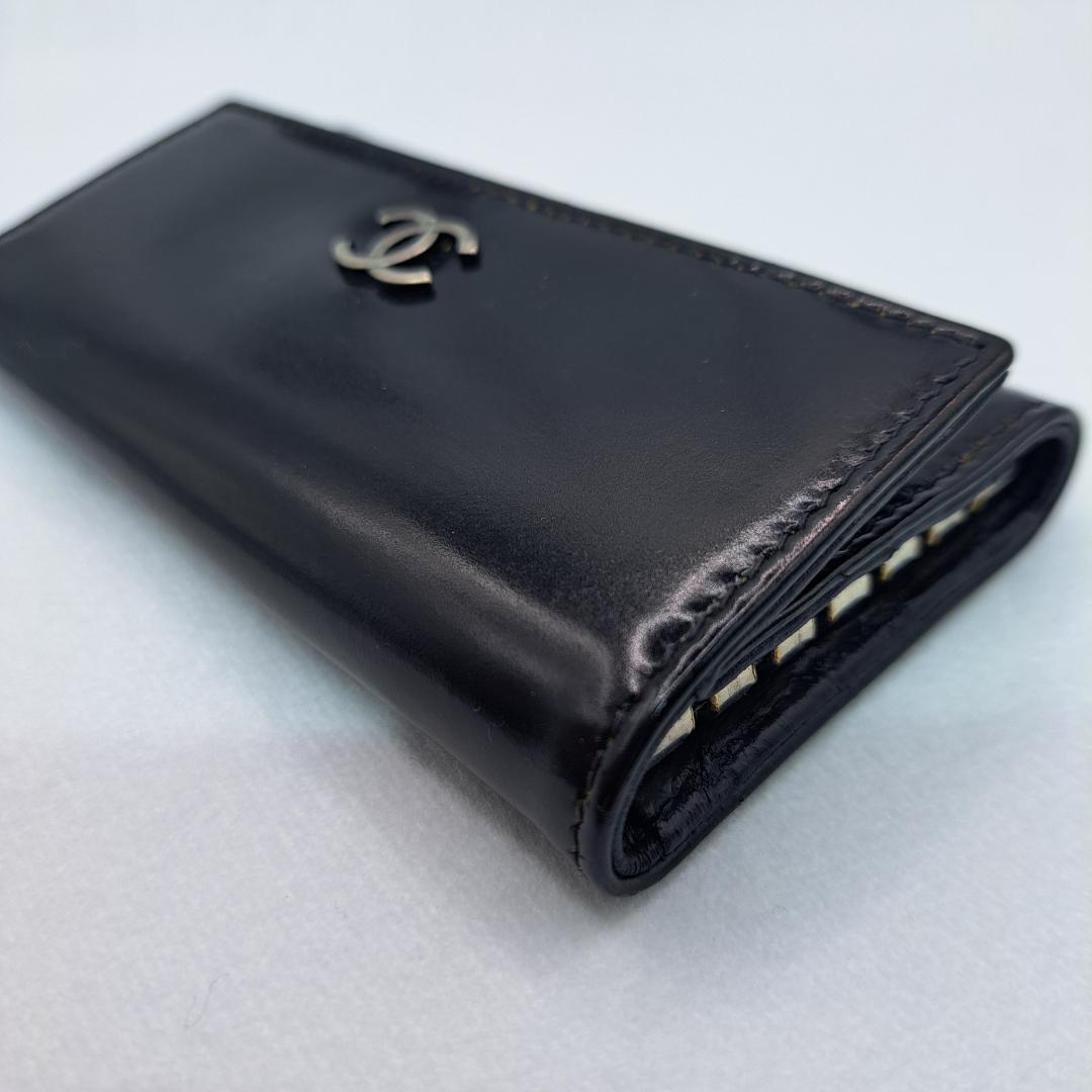 CHANEL 高級感 キーケース エンメル ブラック