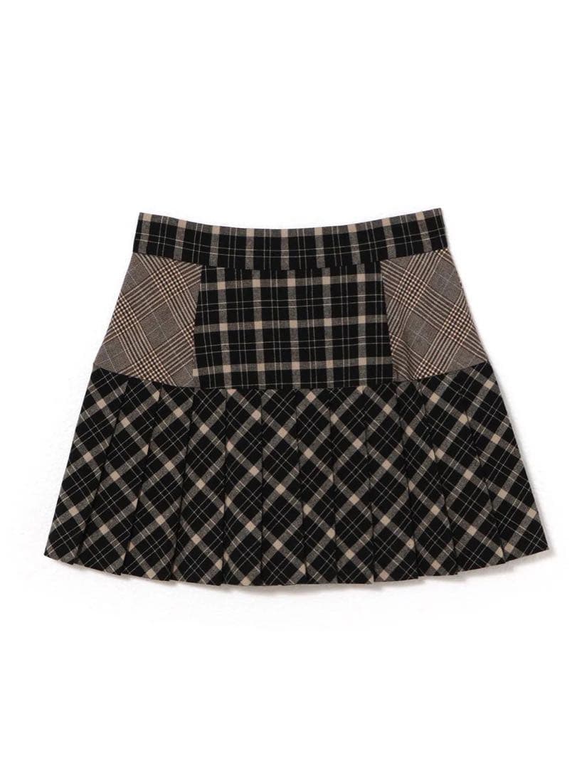 Coco check pleats skirt andmary S - メルカリ