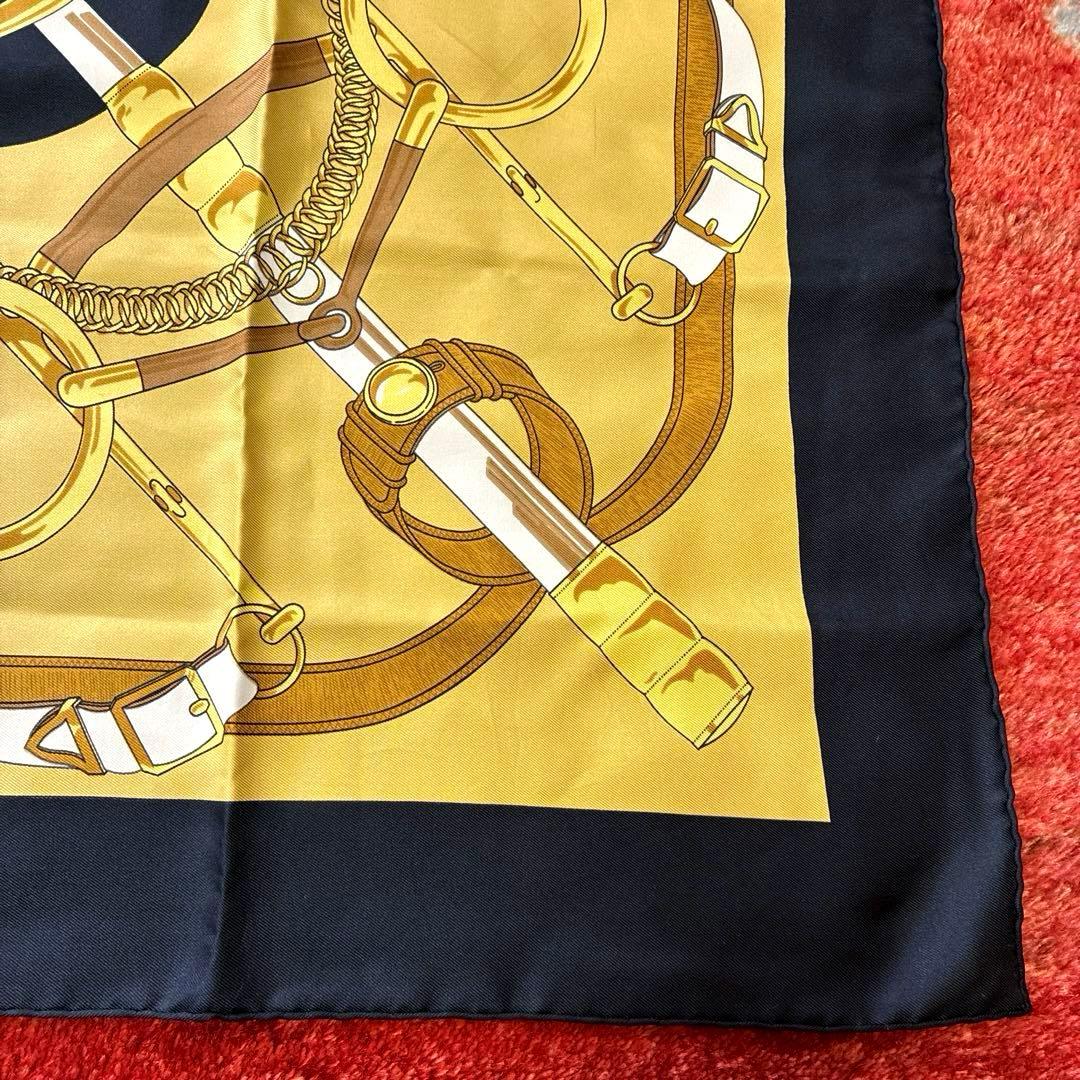HERMÈS エルメス シルクスカーフ 馬具デザイン