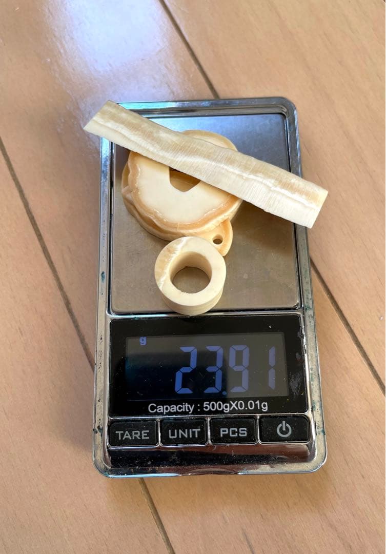 東京理研　一角鯨角　イッカク　ウニコール　輪切り　棒材　　23.91g