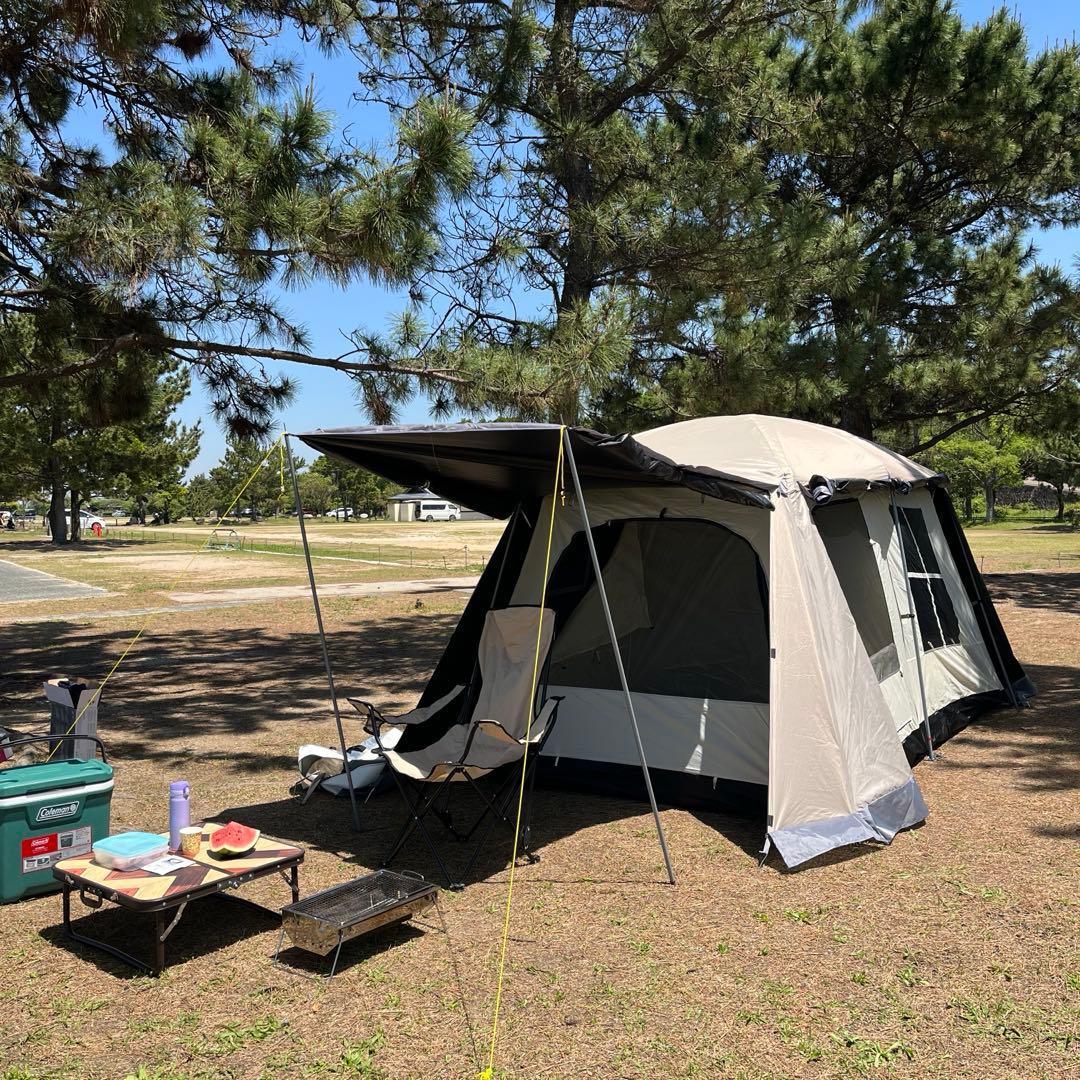 キャンプテント 4～6人用アウトドアテント 防風防水防塵 防虫 通気性の