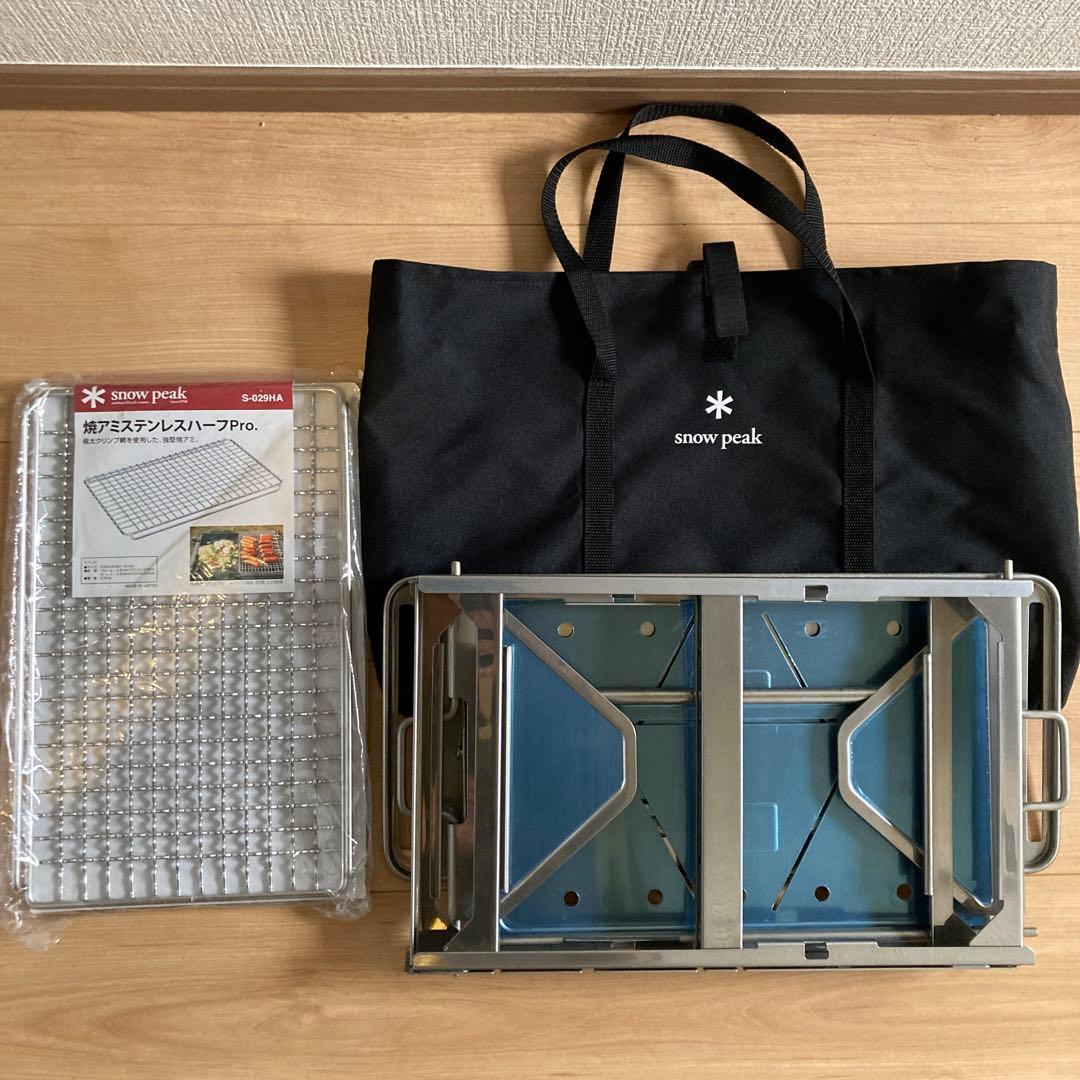  peak 焚き火台SR 焼き網セット　新品 snow peak（スノーピーク） セイエンスターターセット SET-060EK
