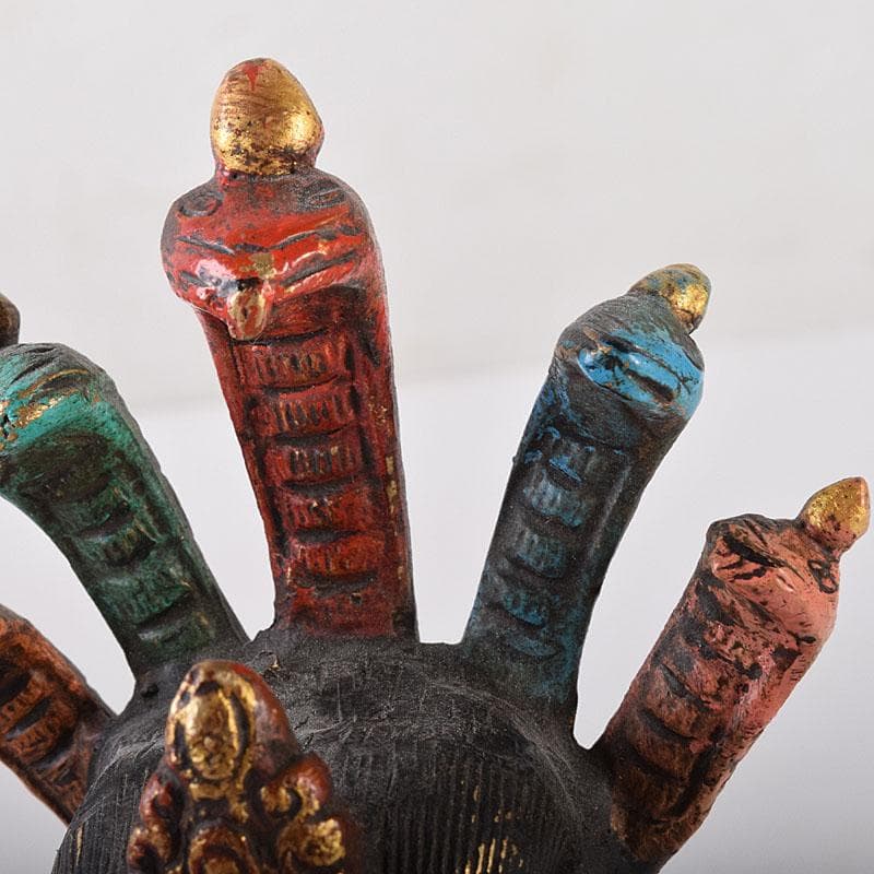 仏教美術 古銅鍍金彩色 彩繪描金嵌寶石 チベット仏 仏像 置物 V 8118