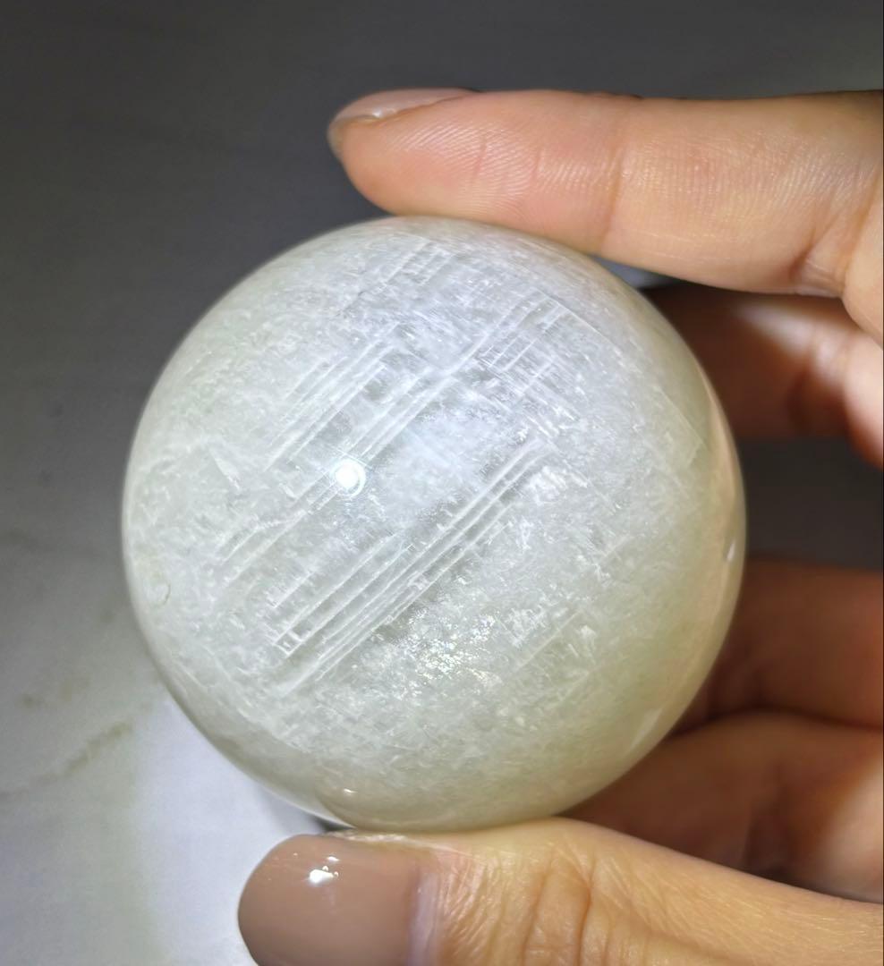 《希少・高透明✰》ホワイトムーンストーン＊ブルーシラー＆アベンチュレッセンス丸玉