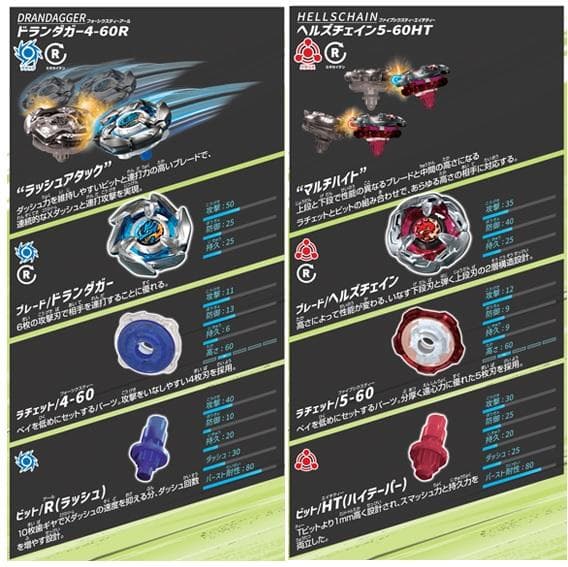 ヘルズチェイン ドランダガー ベイ本体 ベイコード無し ベイブレードX