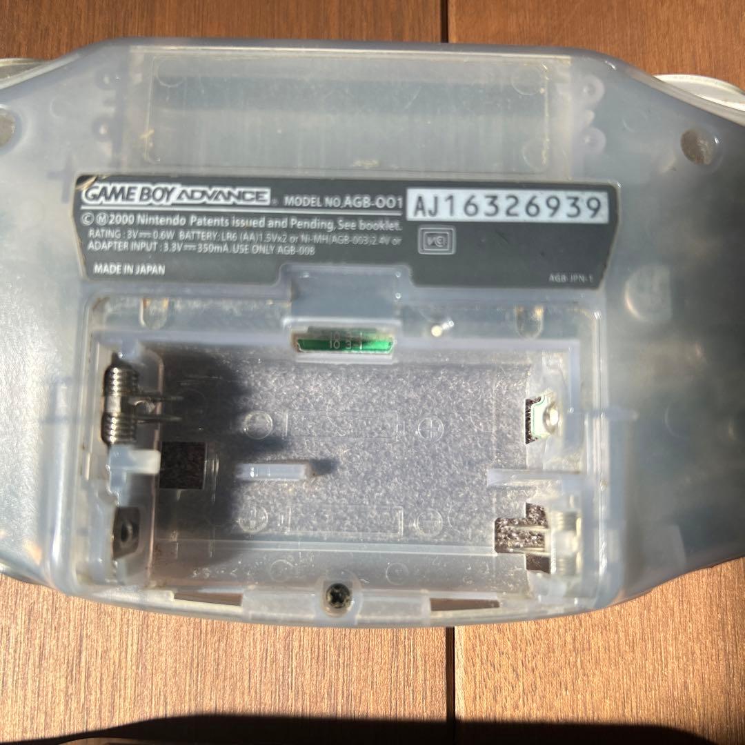 ゲームボーイアドバンス クリア ブラック 電池カバー ジャンク品の通販