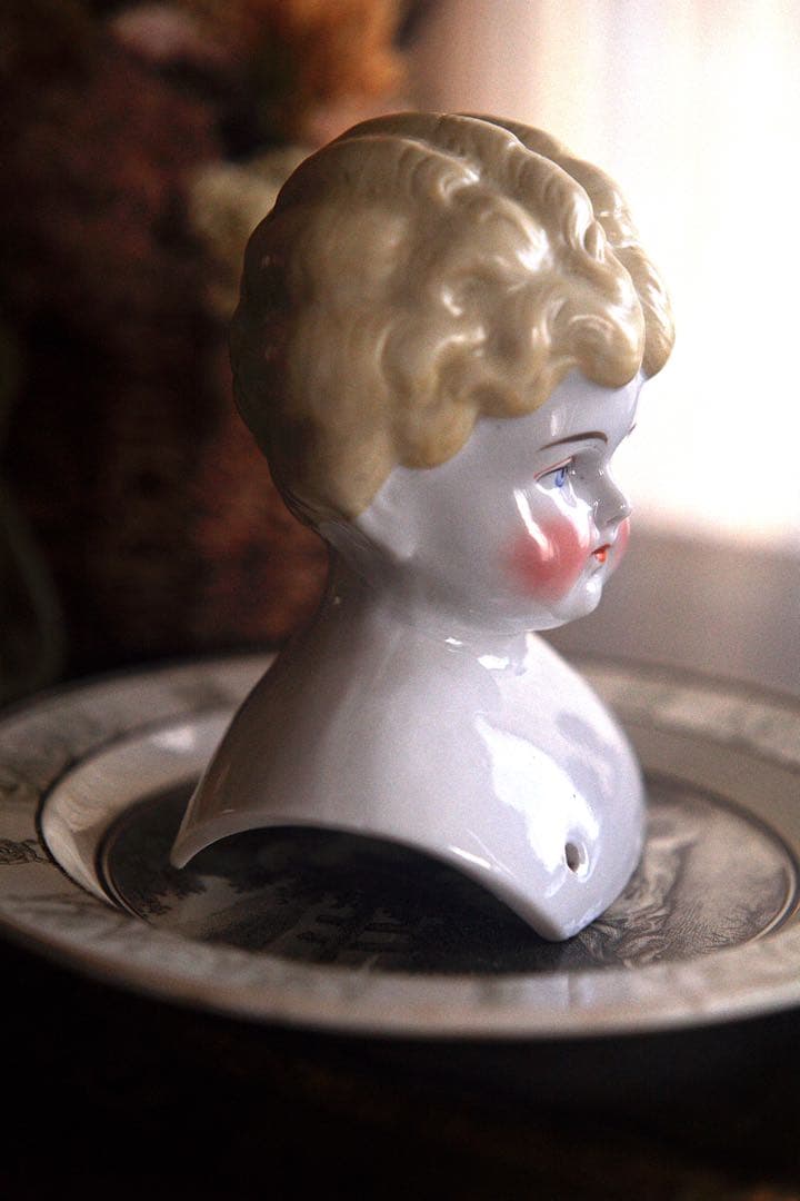 アンティーク チャイナヘッドドール ブロンド ビスクドール ブライス