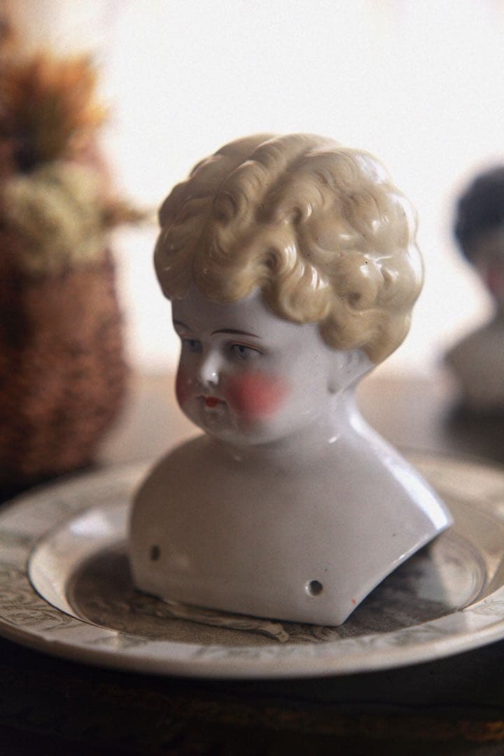 アンティーク チャイナヘッドドール ブロンド ビスクドール ブライス