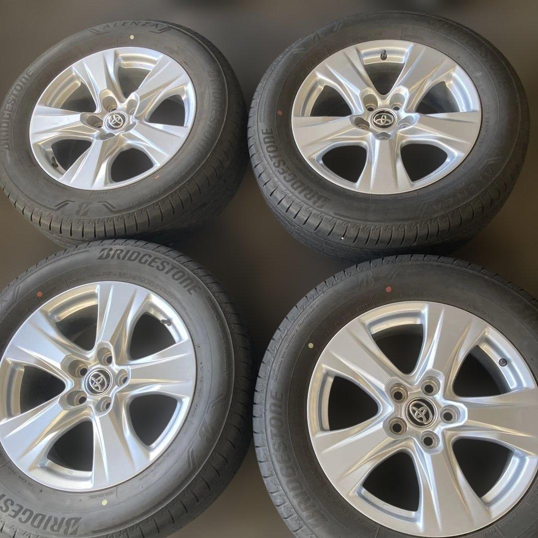 ハリアー80系純正17インチアルミホイール、タイヤセット BRIDGESTONE（ブリヂストン） 4本 トヨタ 80系 ハリアー純正 17インチ5