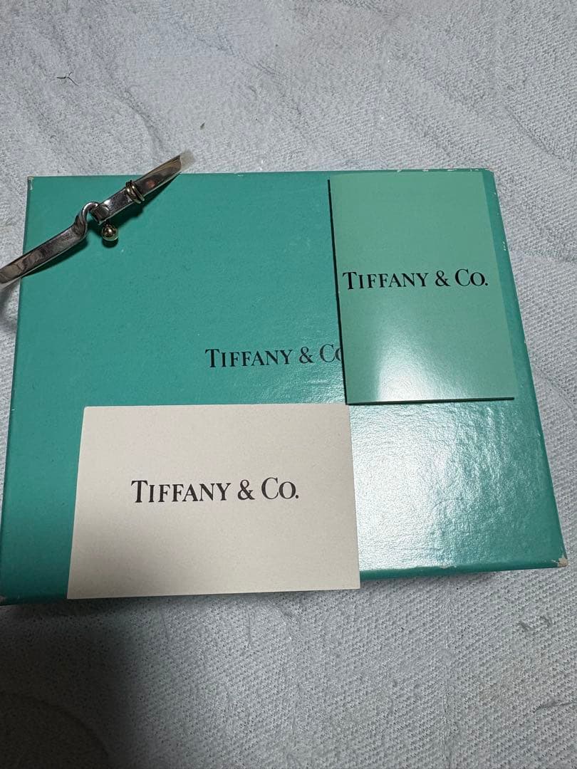 ティファニー フック&アイ ブレスレット バングル 希少な1997年製ティファニー18金ゴールド＆シルバーフック＆アイ