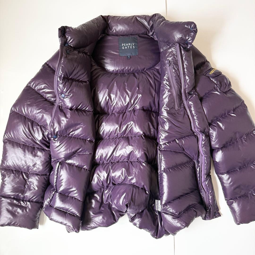 パーリーゲイツ メンズ ダウンジャケット パープル メンズ 大きめ サイズ7