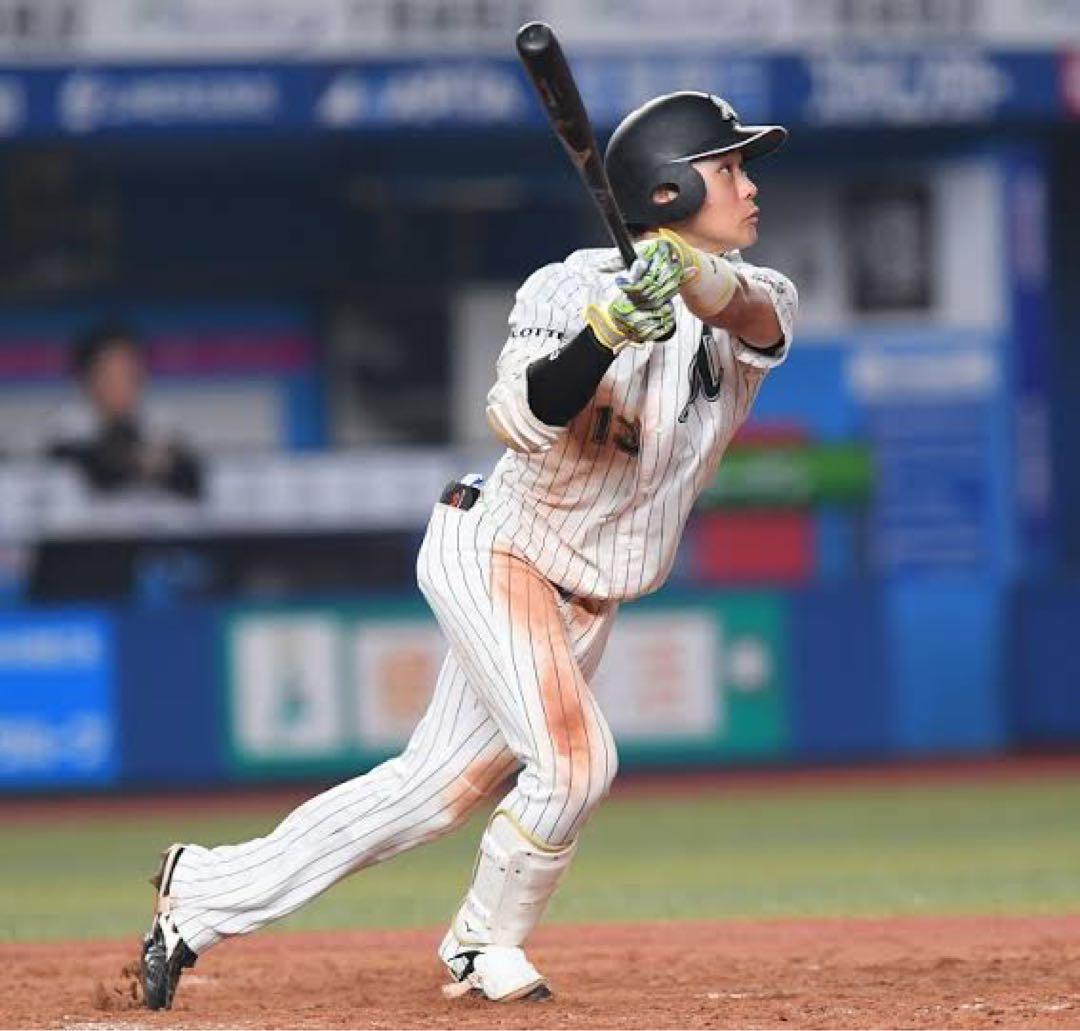 千葉ロッテマリーンズ 平沢大河 #13 バット NPBマーク 支給品 実使用