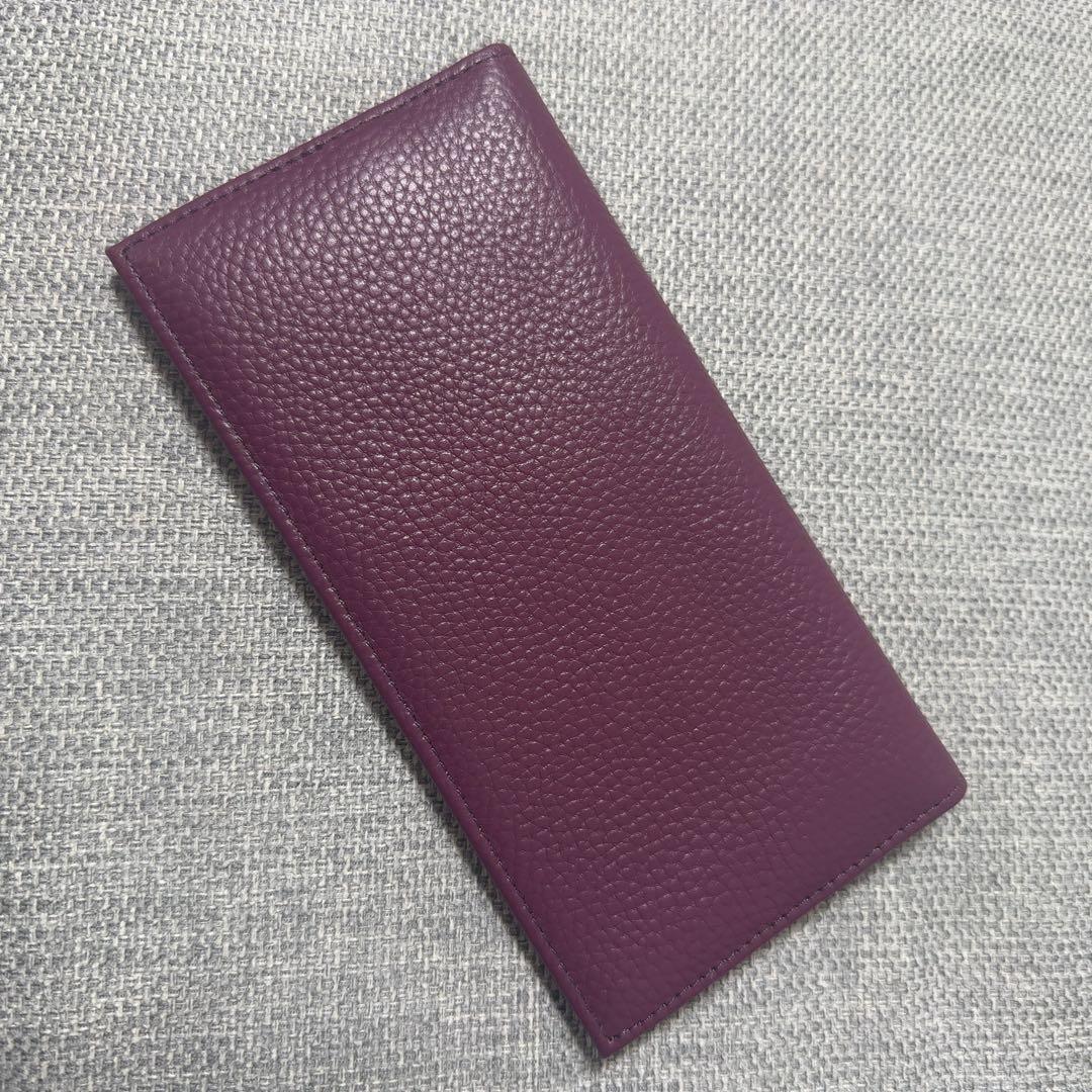 パープル 皇居 二つ折り 財布 紫 皇居財布 ボルドー 長財布 - メルカリ