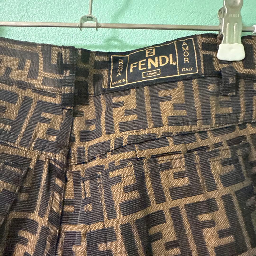 Fendi ズッカ ロゴプリント パンツ ズボン 【訳あり】｜Fendi ズッカ