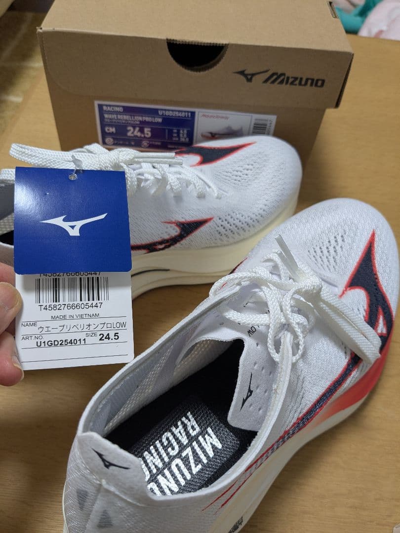 Mizunoミズノ ウェーブリベリオンプロLOW 24.5cm レディース